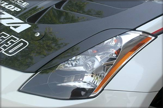 ChargeSpeed CS722EBC Carbon Fiber Eyelids Eyebrows Headlight Cover - Nissan 350Z 03-08 Z33
