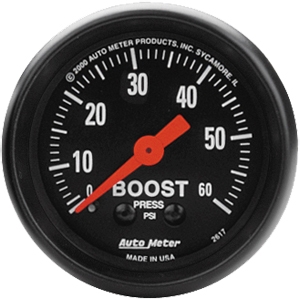 AutoMeter 2617 Mechanical Boost Gauge 0-60 PSI 52mm - Z-Series