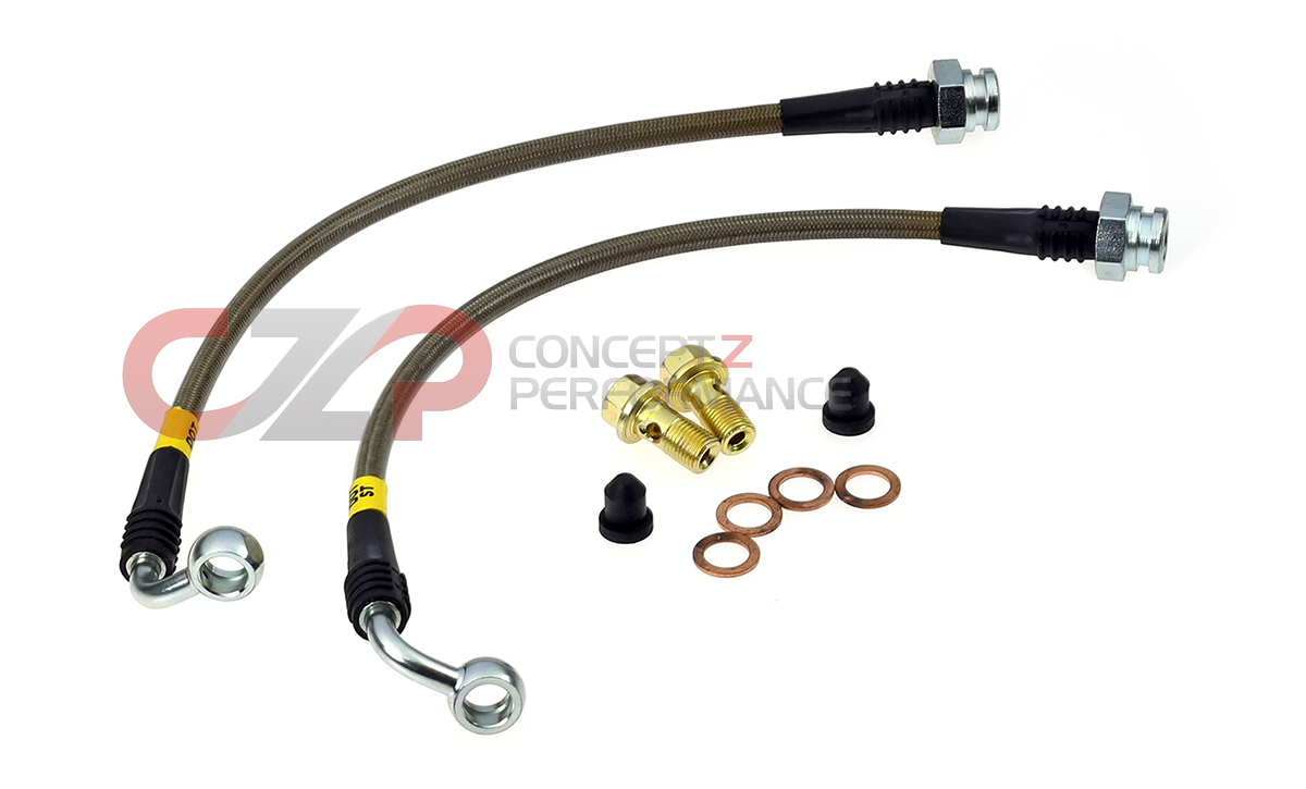 Stoptech Stainless Steel Brake Lines, Sport Akebono, Brembo, or Standard Calipers, Rear - Nissan 350Z 370Z / Infiniti G35 G37 Q40 Q60