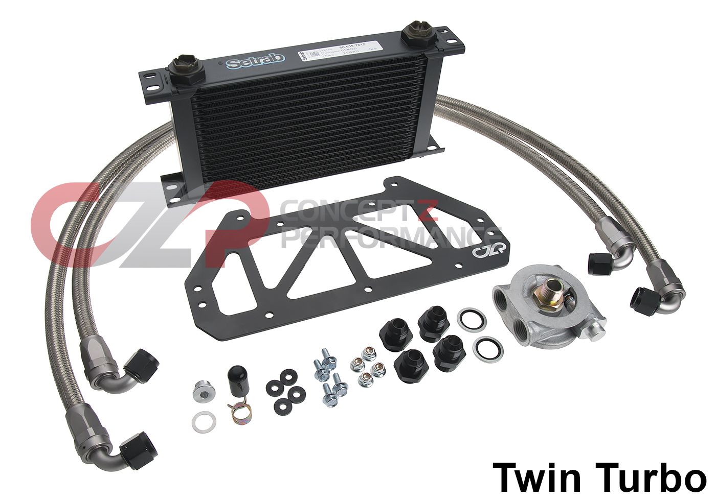 CZP Full-Flow Engine Oil Cooler Kit w/ Setrab Core - Nissan 300ZX Z32