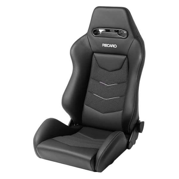 Recaro Speed V Passenger Seat - Black Leather/Cloud Grey Suede Accent
