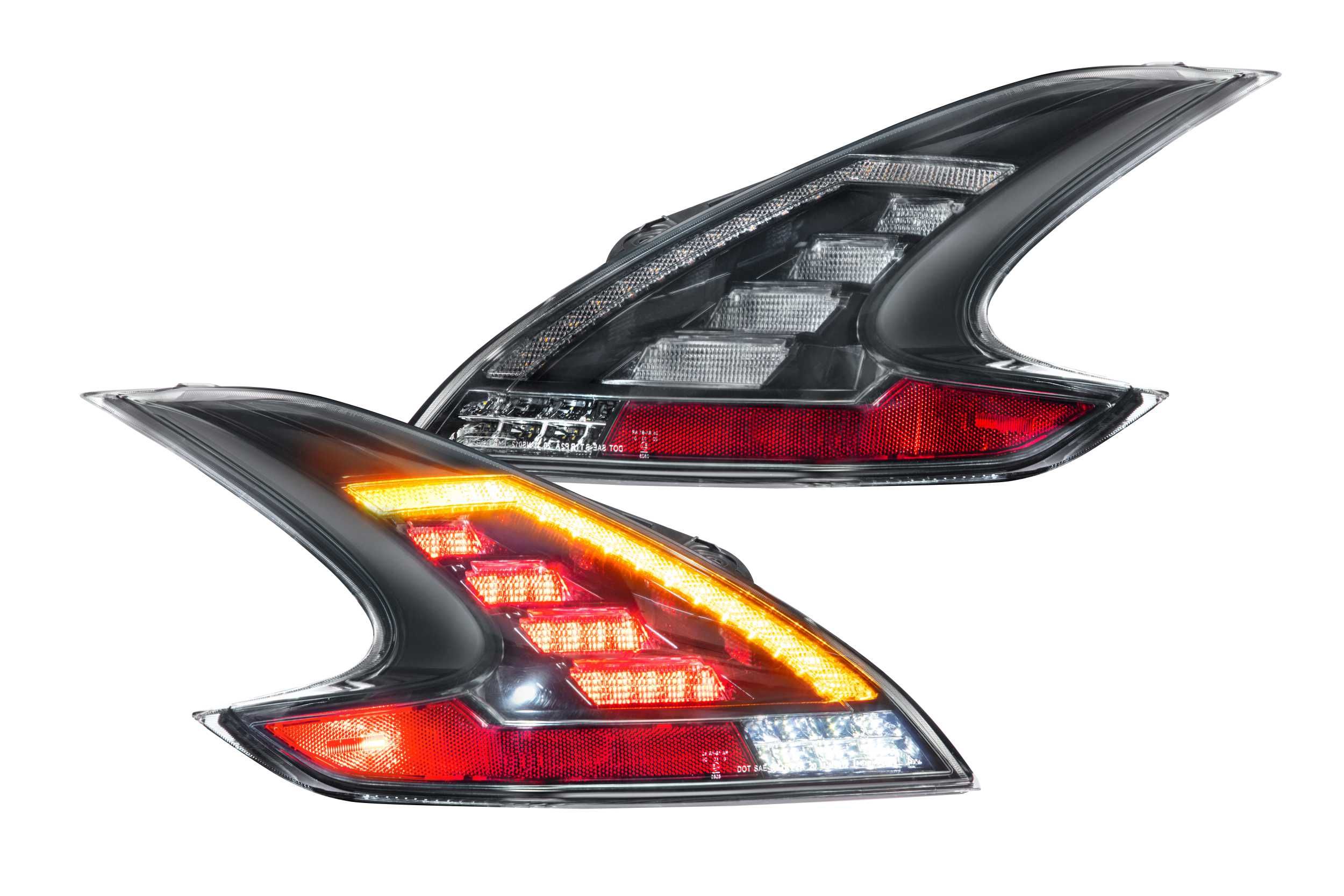 Morimoto XB Black Smoked Sequential Fiber Optic LED Rear Tail Lights - Nissan 370Z Z34