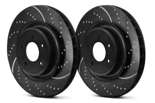 EBC GD Sport Slotted / Dimpled Rotor Set, Front 91-96 Non-Turbo / 90-96 Twin Turbo - Nissan 300ZX Z32