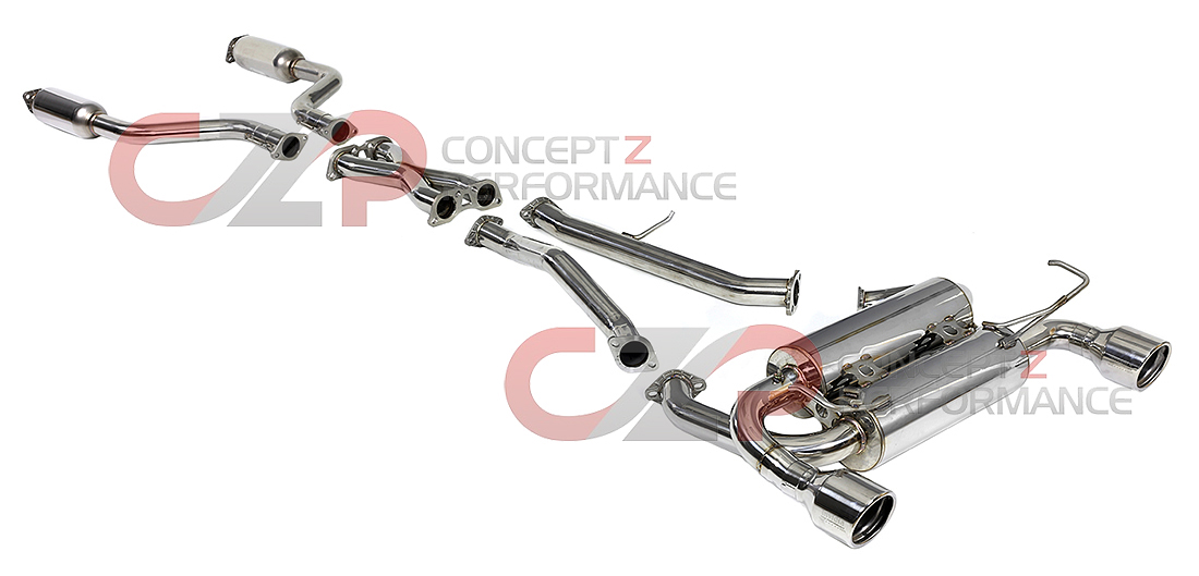Invidia Gemini Catback Exhaust System, Rolled Stainless Steel Tip - Infiniti G35 Coupe V35