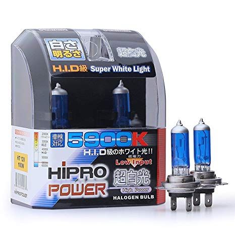 NRG HPH Hipro Power 12V 55W Headlight Bulbs (Pair) Super White Low Beam, H7 - Nissan 350Z Z33