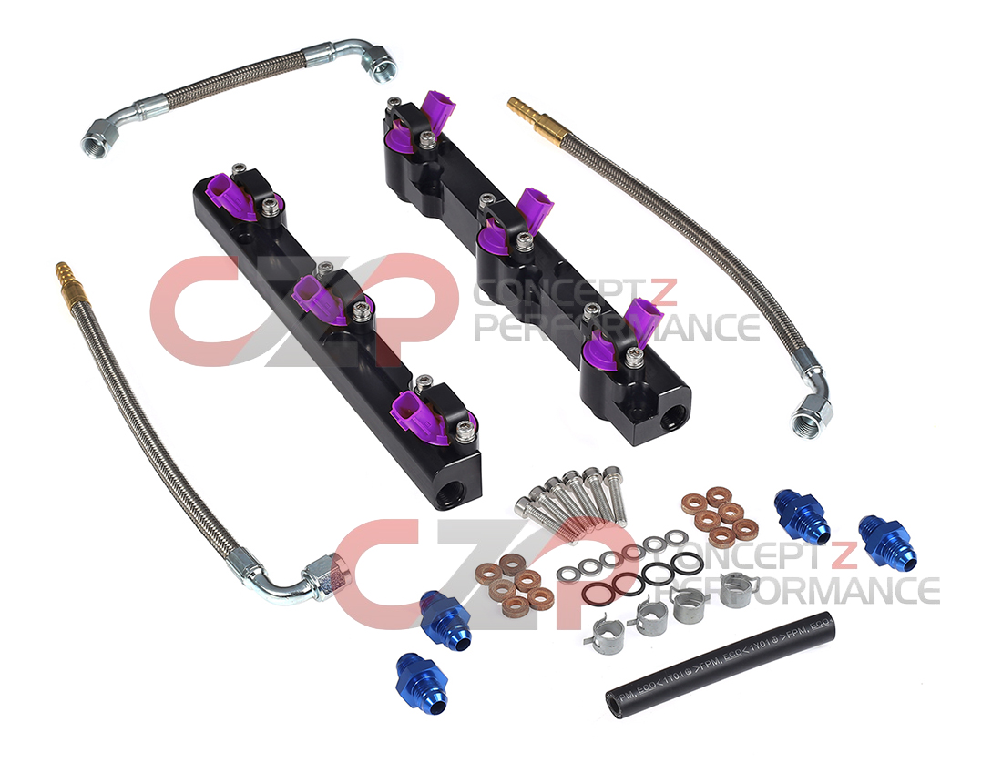 CZP High Performance Fuel Rails w/ AUS Injectors,  Later Style - Nissan 300ZX 90-92 Non-Turbo / 90-94 Twin Turbo Z32