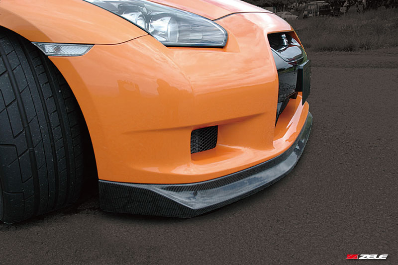 Zele Carbon Fiber Front Lip Spoiler - Nissan GT-R 09-11 R35
