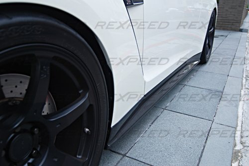 Rexpeed Carbon Fiber Side Skirts, Z-Style - Nissan GT-R R35