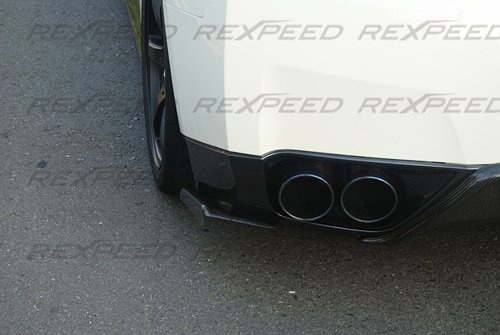 Rexpeed Carbon Fiber Rear Bumper Extensions - Nissan GT-R R35