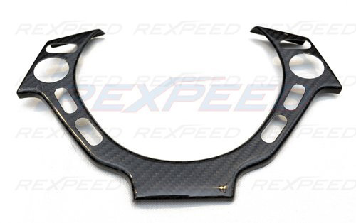 Rexpeed Carbon Fiber Steering Wheel Switch Control Finisher - Nissan GT-R R35