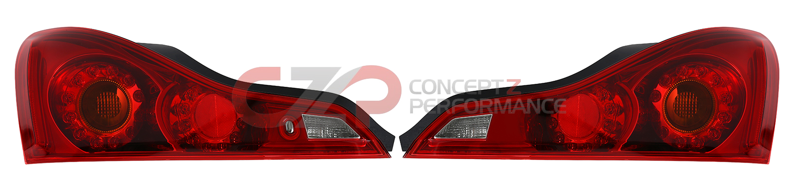 Nissan JDM Amber Turn Signal Tail Light Set - Infiniti G37 08-13 & 14-15 Q60 Coupe CV36