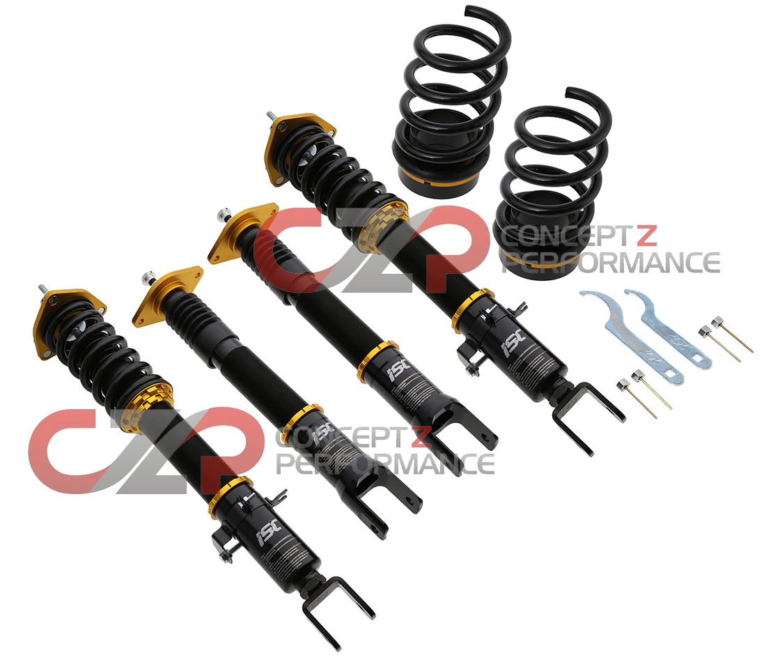 ISC Suspension N018B-S N1 Basic Coilovers Rubber Mount, 03-08 Nissan 350Z Z33