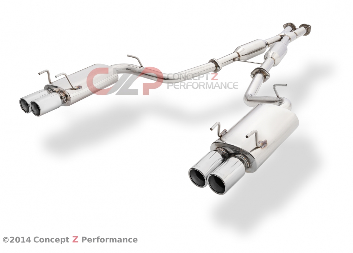 AMS Stainless Steel SS 2.5" Catback Exhaust System w/ Polished Tips 2+2, Nissan 300ZX Z32