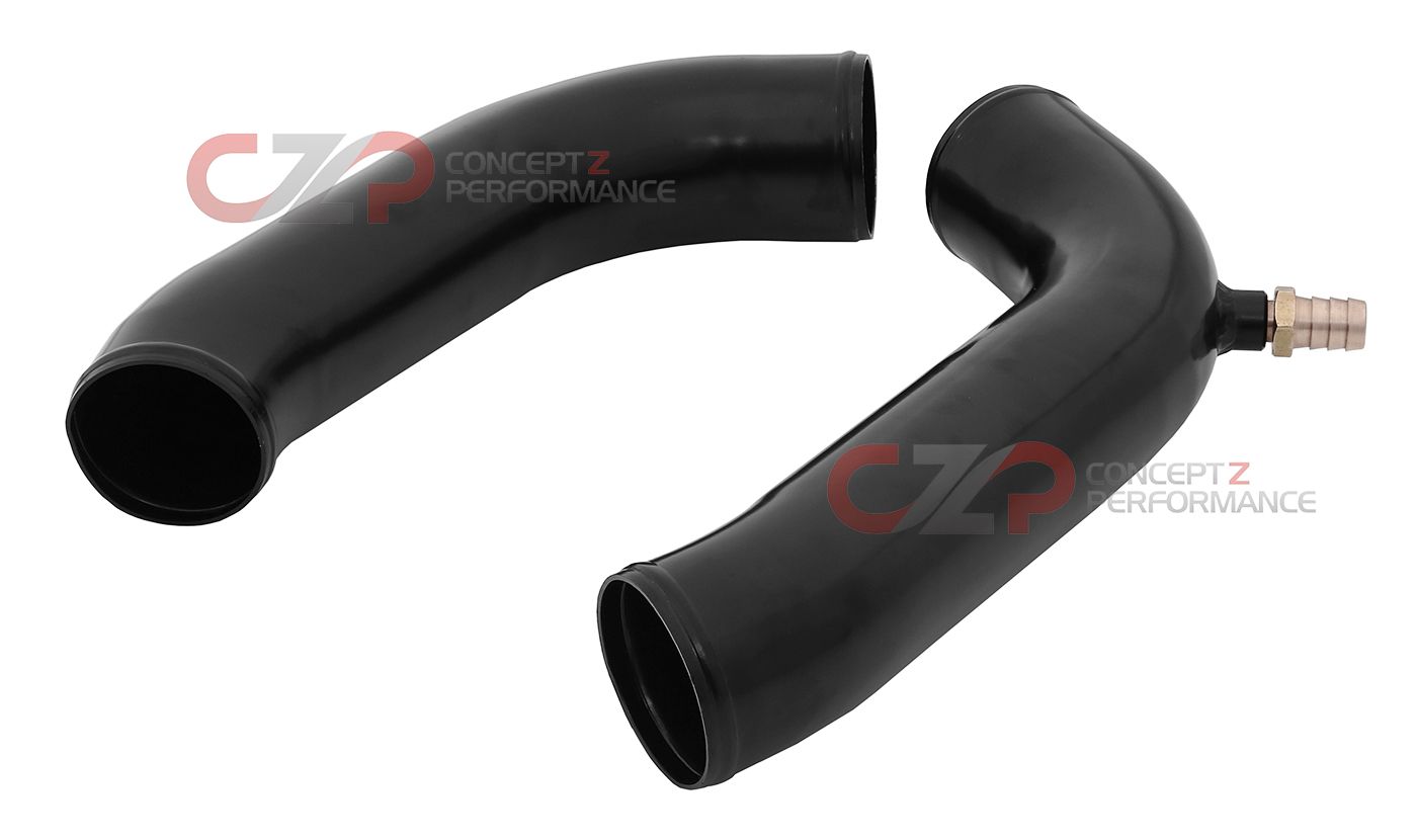 AMS Turbo Outlet Charge Pipe Set, 2.5" Black - Nissan 300ZX Z32