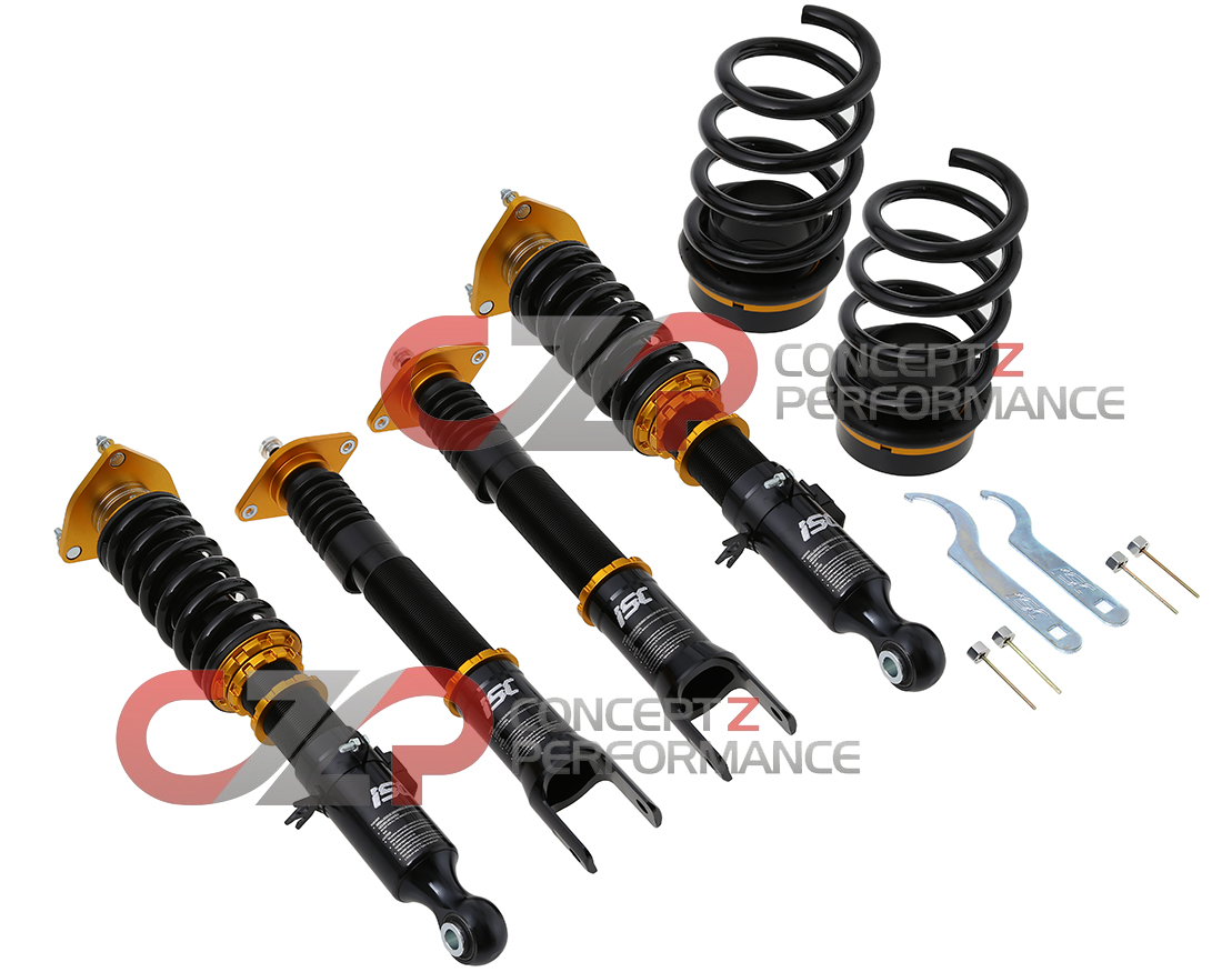 ISC Suspension N1 Basic Coilovers, Rubber Top Mounts - Nissan 370Z /  Infiniti G35 G37 Q40 Q60 RWD