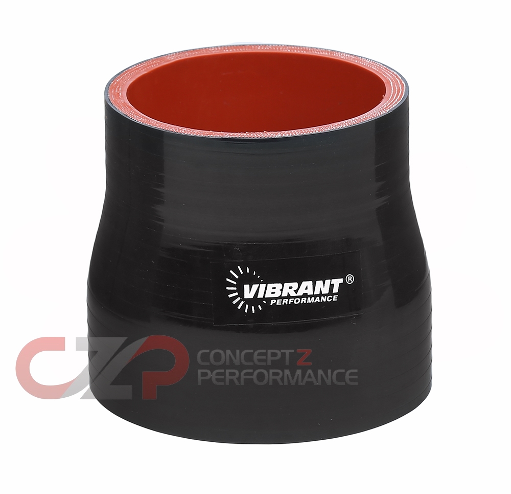 Vibrant Silicone Transition Coupler - 2.5" to 3", 3" Long - Black