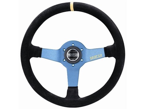 Sparco 015TMZS1 Monza Steering Wheel Black/Blue 350mm Suede