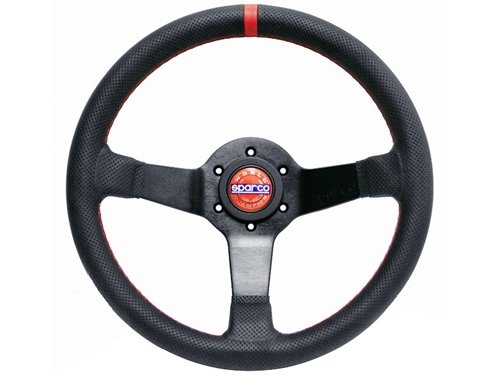 Sparco 015TCHMP Champion Black Leather Steering Wheel 330mm