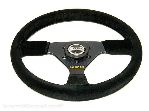 Sparco 015R333PSNO 333 Competition Black Suede Steering Wheel 330mm