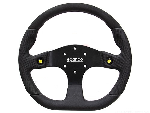 Sparco 015TMG22TUV Mugello Black Suede & Leather Steering Wheel 330mm