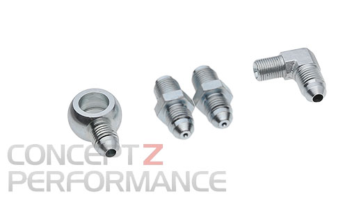 CZP Braided Turbo Oil Restrictor Fitting Feed Line Hardware Kit - Nissan 300ZX 90-96 Z32