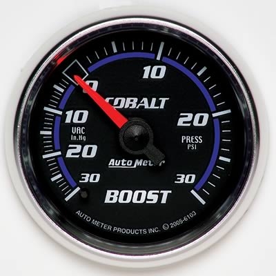 AutoMeter 6103 Cobalt Mechanical Boost Gauge 30 PSI - 52mm