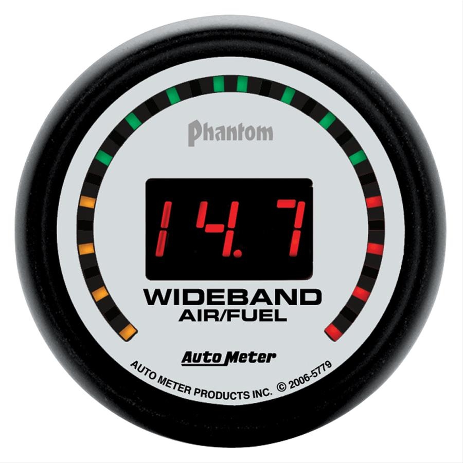 AutoMeter 5779 Phantom Digital Wideband Air / Fuel Ratio Gauge - 52mm