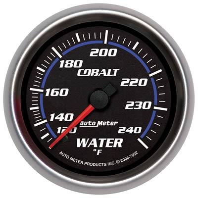 AutoMeter 7932 Cobalt Mechanical Water Temperature Gauge 120-240 Deg F - 66.7mm