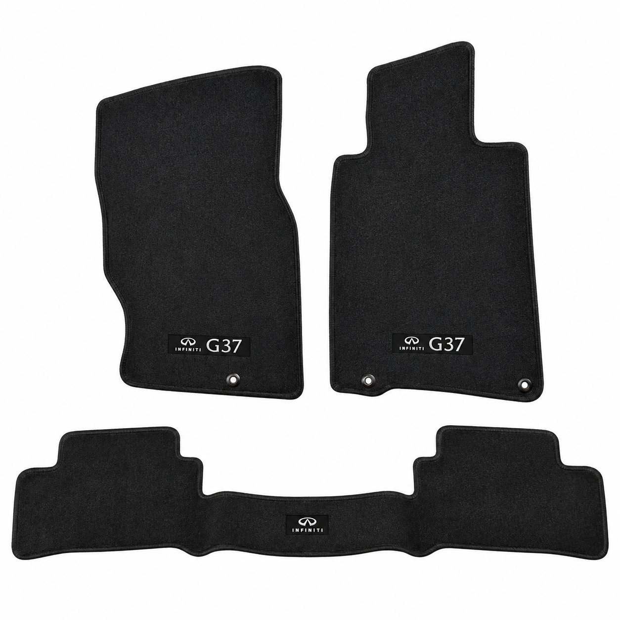 Infiniti OEM G4900-1NM3E Carpeted Floor Mat Set, Automatic Transmission AT, Black - Infiniti G37 09-13 Sedan V36