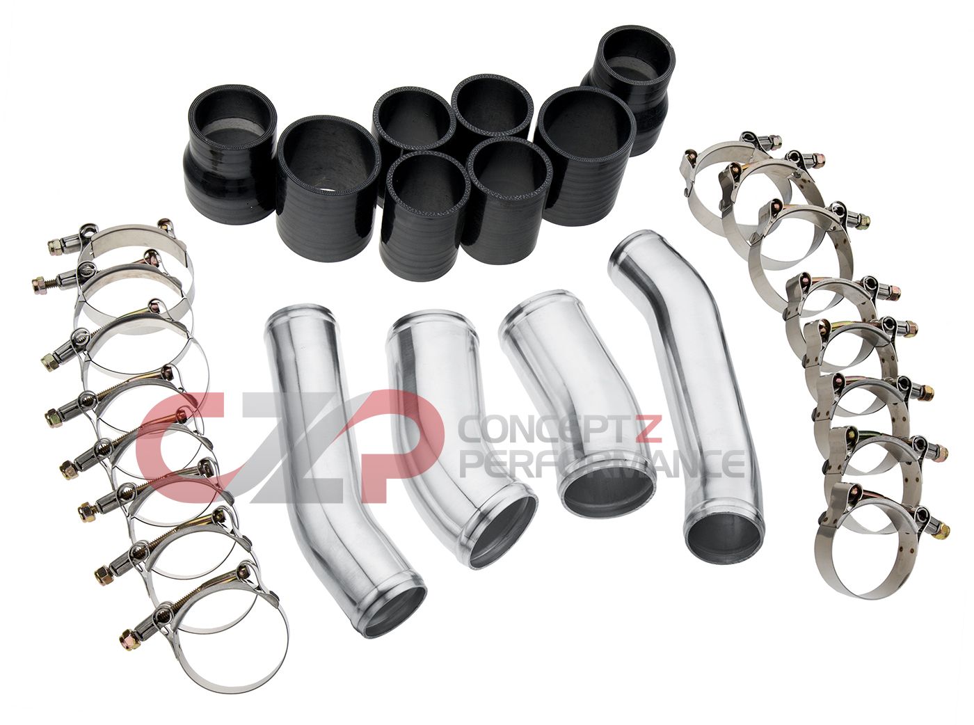 CZP Upper Intercooler Piping Hardpipe Kit, Polished, Twin Turbo TT 