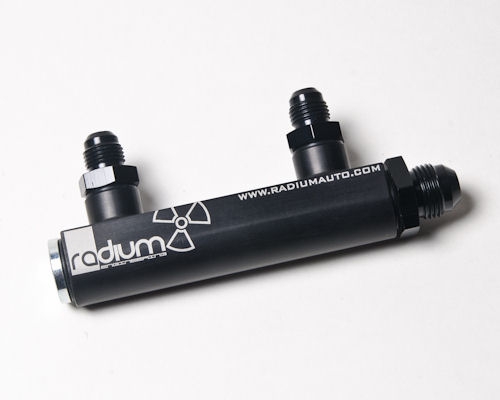 Radium Engineering 20-0062 4-Port Manifold, Black w/ Logo - Universal