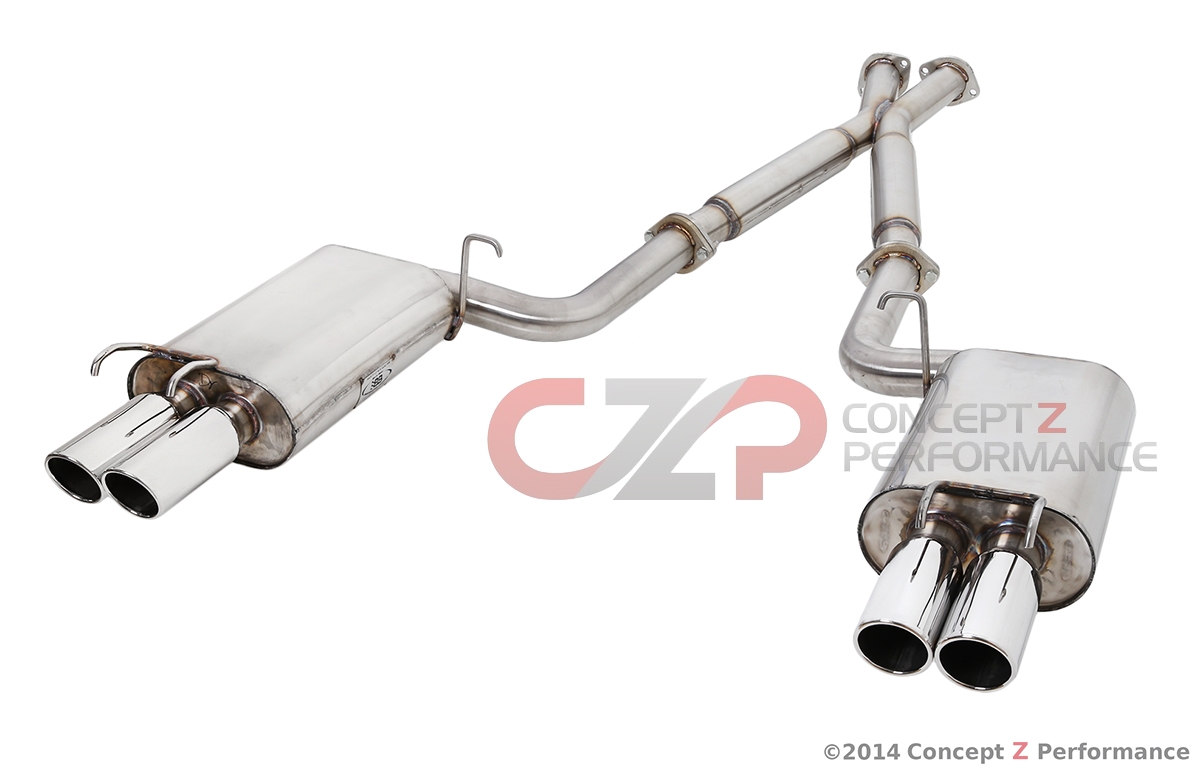 B&B Catback Exhaust System, 2.5" - Quad 3" Round Tips - Nissan 300ZX 90-95 Z32