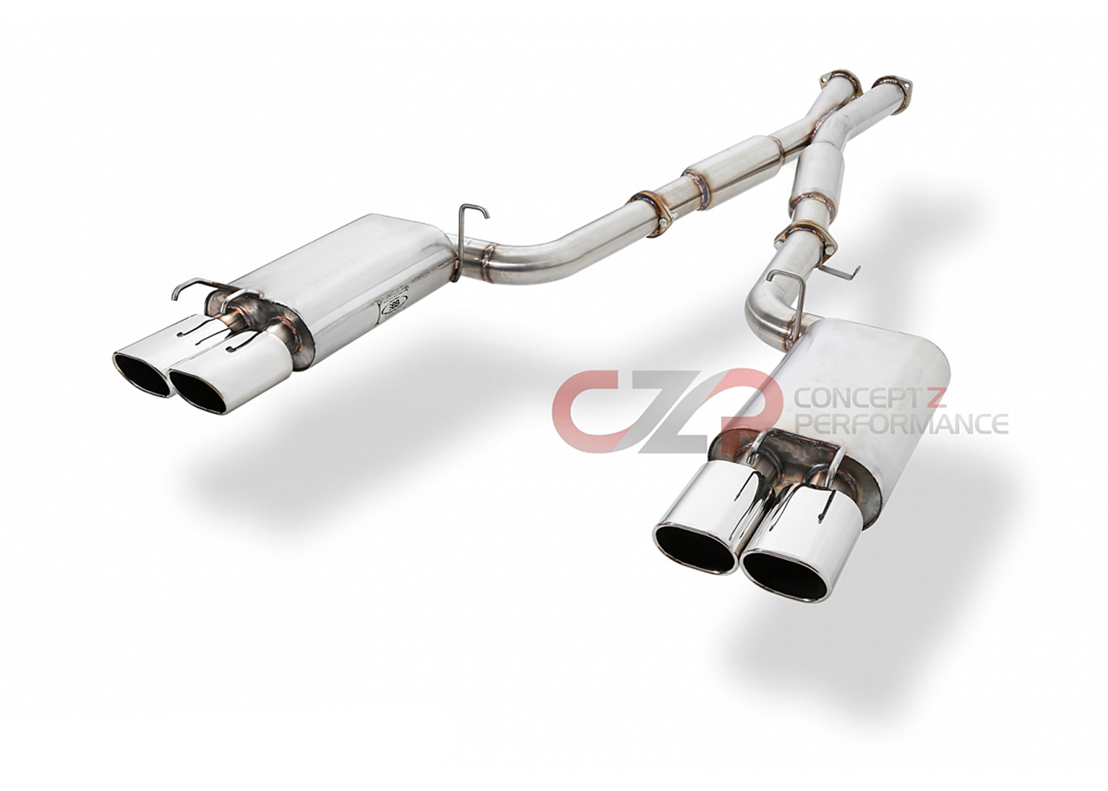 B&B 300ZX Exhaust System, 3" Pipe - Quad 4.5" Oval Tips - Nissan 300ZX 90-95 Z32 Coupe