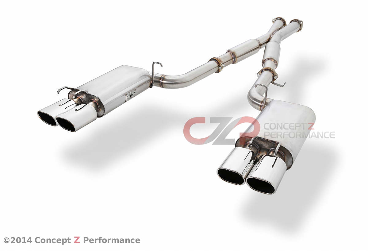 B&B 300ZX Exhaust System, 3" Pipe - Quad 4.5" Oval Tips - Nissan 300ZX 90-95 Z32 Coupe