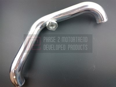 P2M P2-HTP13225G-CCR Polished Aluminum Hot Pipe, 2.25" Greddy BOV Flange - Nissan 240SX S13 SR20DET
