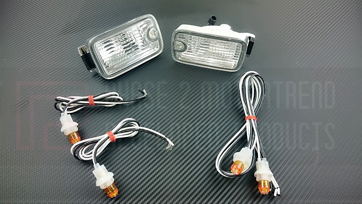 P2M P2-N180FCL02-JY Dual Post Front Position Lights Type-X, LED - Nissan 180SX