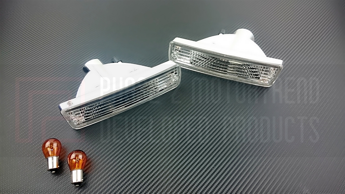 P2M P2-N180FTS01-JY Front Clear Side Markers - Nissan 180SX 89-90