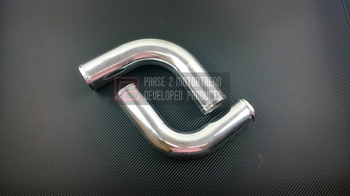 P2M P2-AS90-250 Polished Aluminum Pipe, 2.5" ID, 30cm Length, 1.5mm Thickness