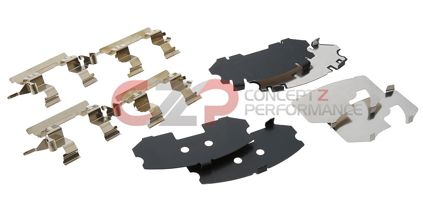 Nissan OEM Front Brake Pad Hardware and Shim Kit w/ Standard Non-Sport Calipers - Nissan 350Z / Infiniti G35 04-05