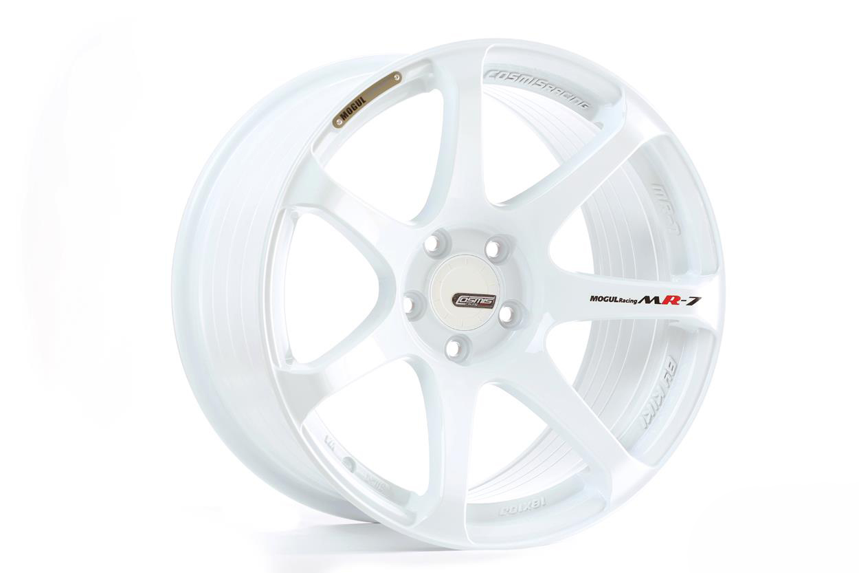 Cosmis Racing MR7 White Wheel 18x10 +25mm 5x114.3 - Pair of Wheels, Last Set!!!