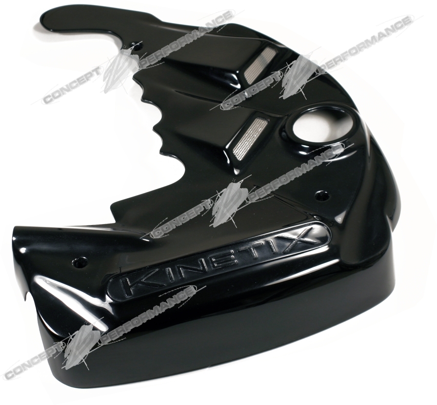 Kinetix Racing Gloss Black Polycarbonate Velocity Manifold Engine Cover, VQ35DE - Nissan 350Z / Infiniti G35