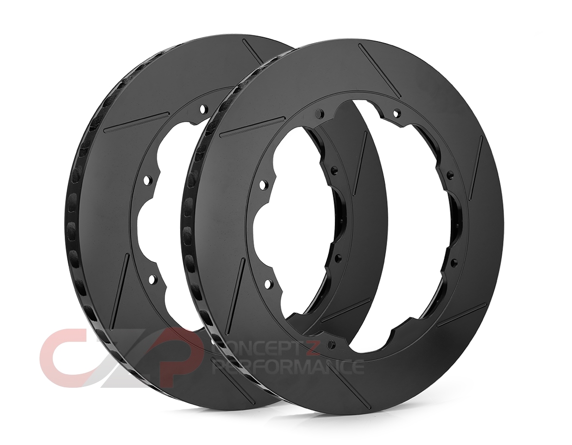 Racing Brake RB Slotted Front Rotor Disc Rings - OEM Replacement - Nissan GT-R 12+ R35