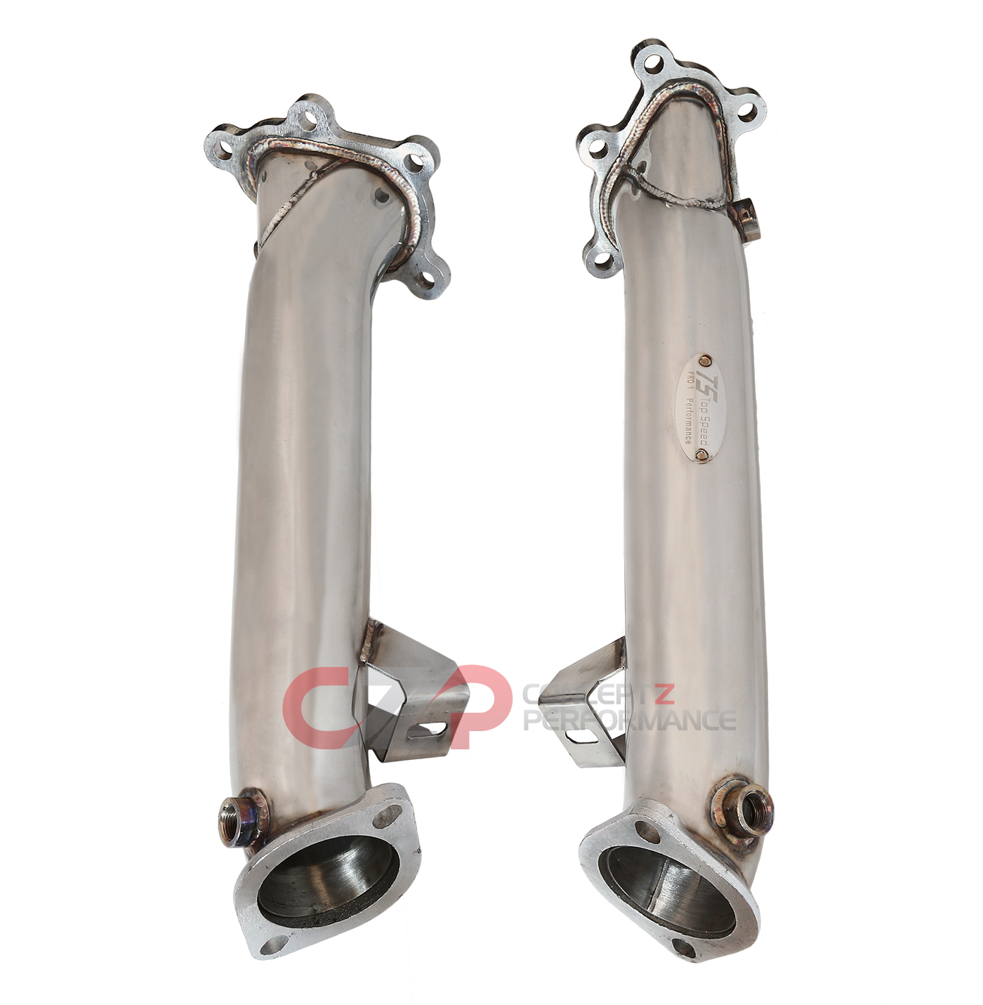 Top Speed Pro-1 Stainless Steel 76mm 3" Turbo Downpipes - Nissan GT-R 09+ R35