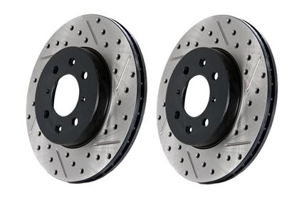 Stoptech SportStop Rear Pair Drilled/Slotted Rotors Scion FR-S / Subaru BRZ