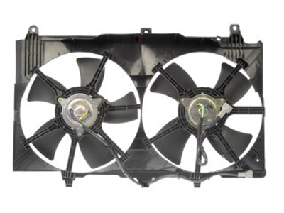 TYC Complete Radiator Fan Shroud w/ Motors and Fan Blades - Nissan 350Z 07-08 Z33