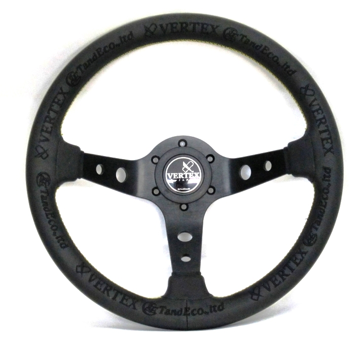 Vertex "King" 330mm Steering Wheel - Black