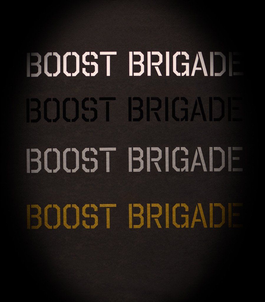 Boost Brigade Stencil Diecut - Gold