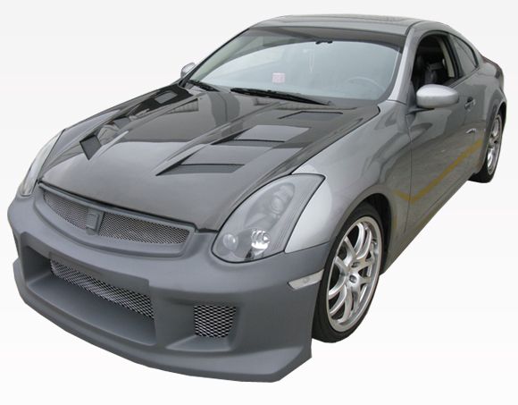 VIS Racing Carbon Fiber Hood, AMS Style - Infiniti G35 Coupe 03-07 V35