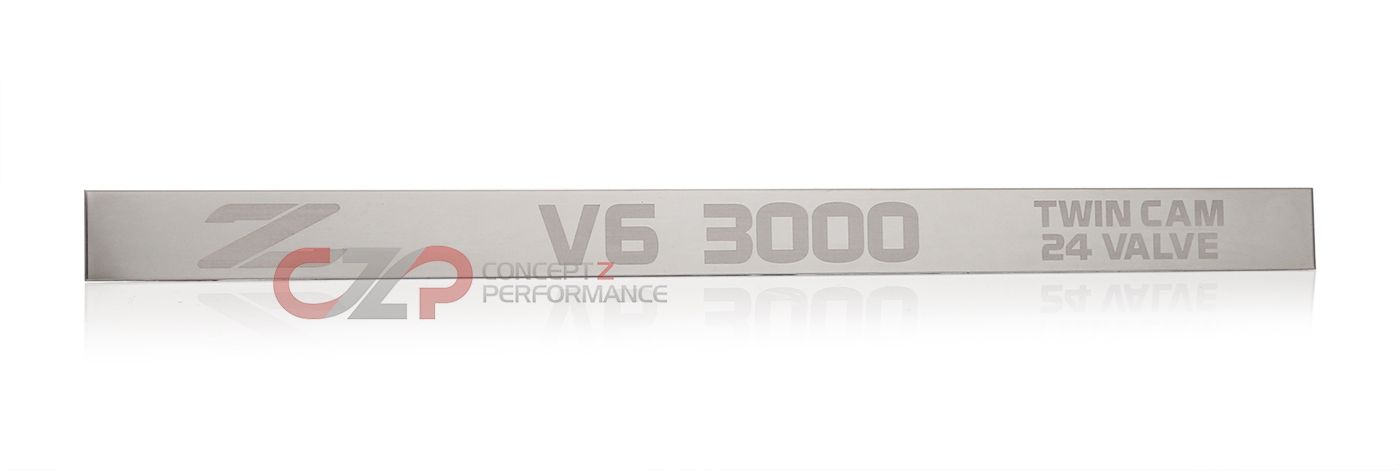 Dewla Dezign V6 3000 Throttle Cable Cover Emblem Mirror Finish - Nissan 300ZX 90-96 Z32