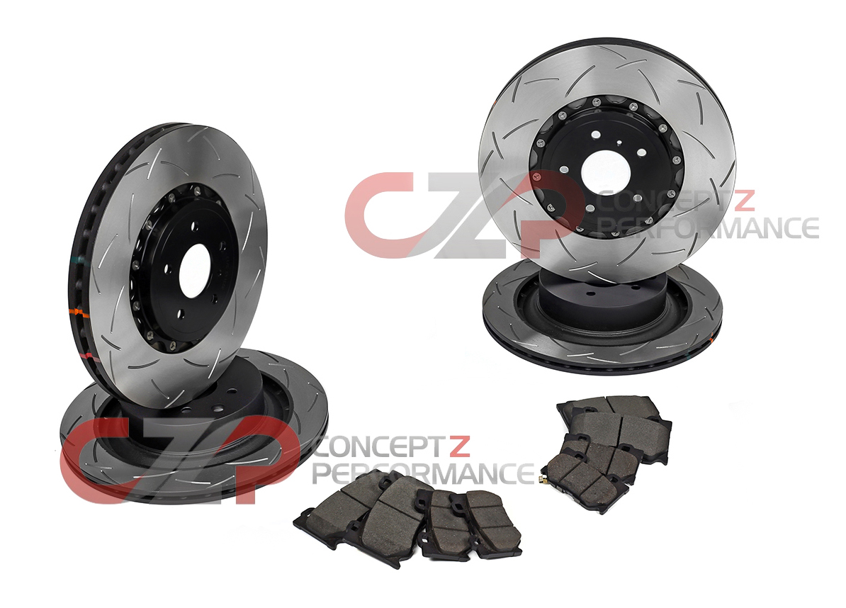 Max Brakes Premium XD Rotors with Carbon Metallic Pads TA235623 Front + Rear